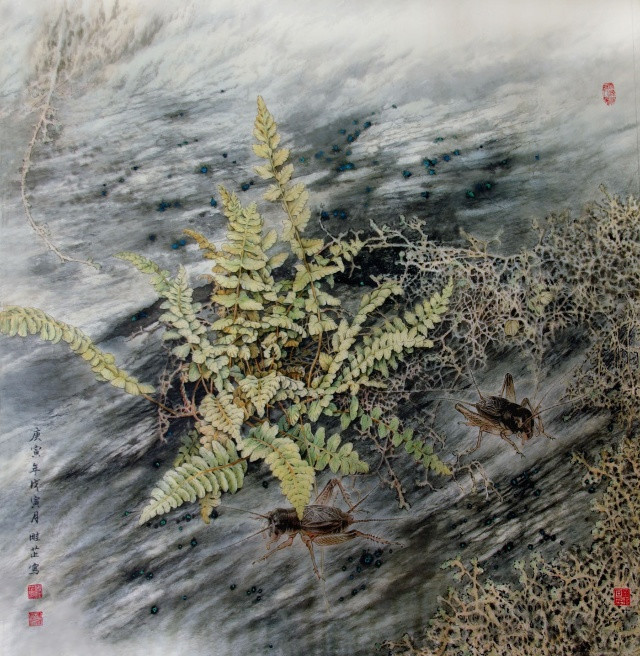 傅畦芷工筆色彩水墨國畫欣賞