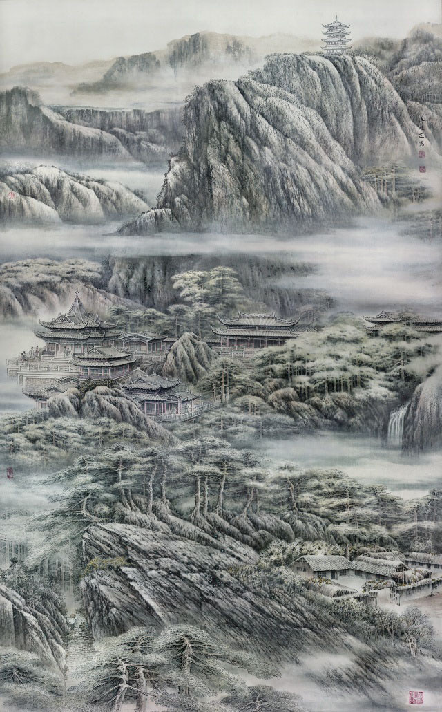 傅畦芷工筆色彩水墨國畫欣賞