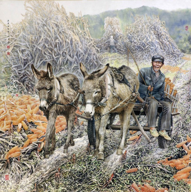 傅畦芷工筆動(dòng)物色彩水墨國(guó)畫欣賞