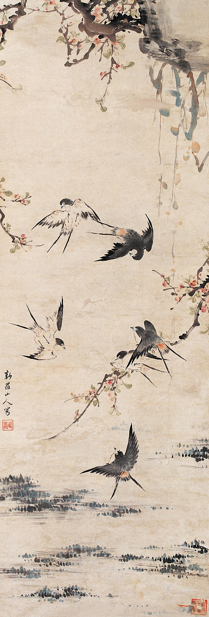 清代畫(huà)家華嵒精美花鳥(niǎo)書(shū)畫(huà)作品欣賞