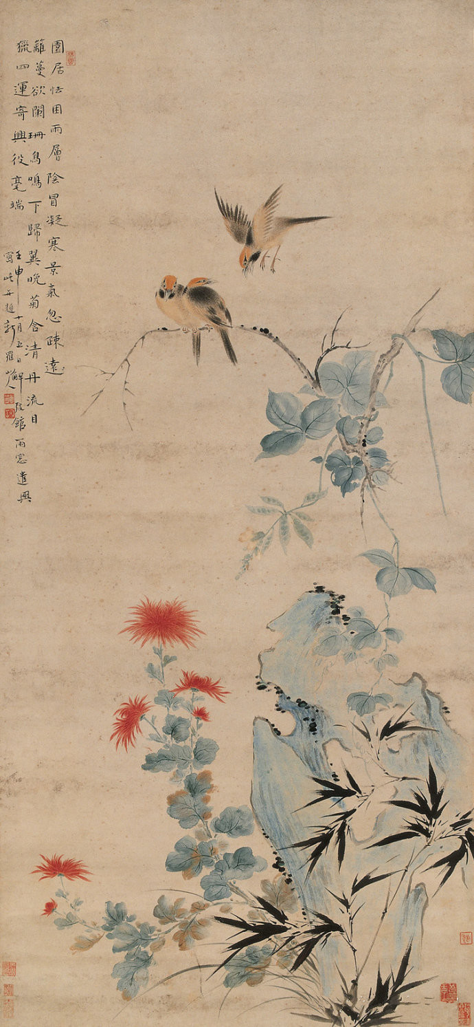 清代畫(huà)家華嵒精美花鳥(niǎo)書(shū)畫(huà)作品欣賞