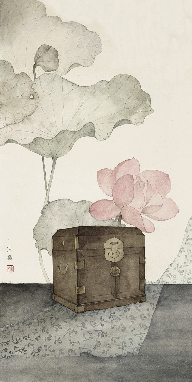 古典清雅宋揚(yáng)國畫植物家具工筆畫