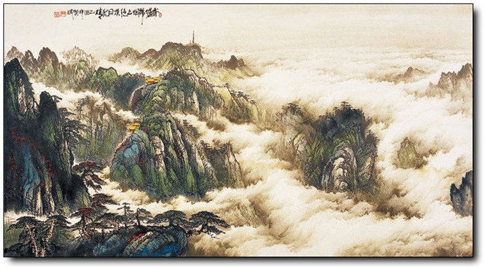 巍峨大氣的山水風(fēng)景水墨國(guó)畫(huà)作品欣賞
