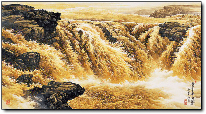 巍峨大氣的山水風(fēng)景水墨國(guó)畫作品欣賞