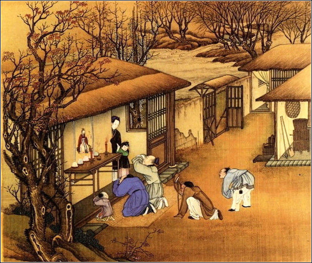 中國24節(jié)氣古畫圖，超美國畫插畫欣賞