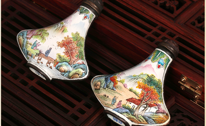 家佳樂文學(xué)傳統(tǒng)手工藝銅胎琺瑯彩鼻煙壺