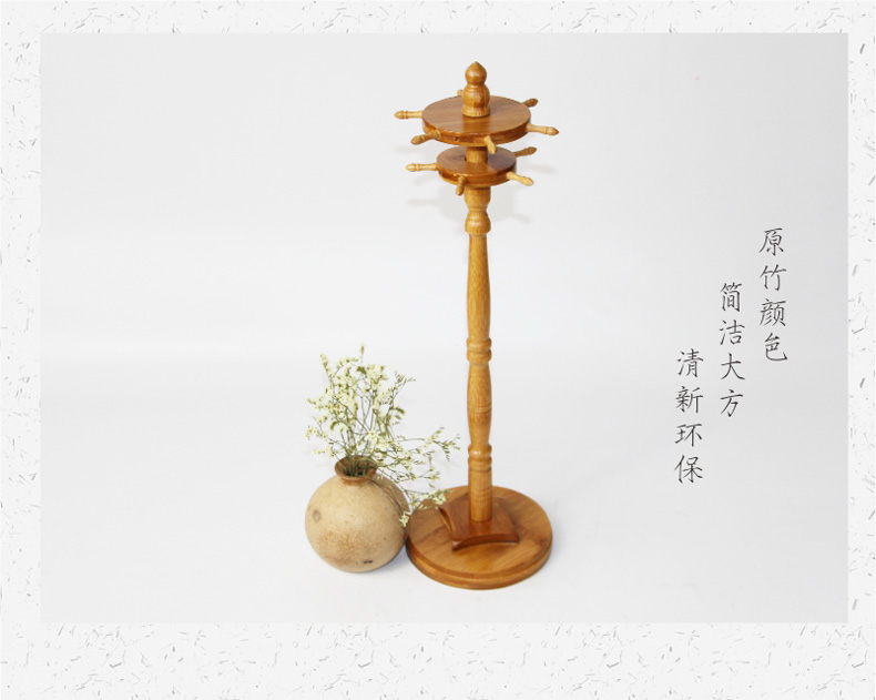 大山皮紙竹子全竹圓盤(pán)毛筆筆架