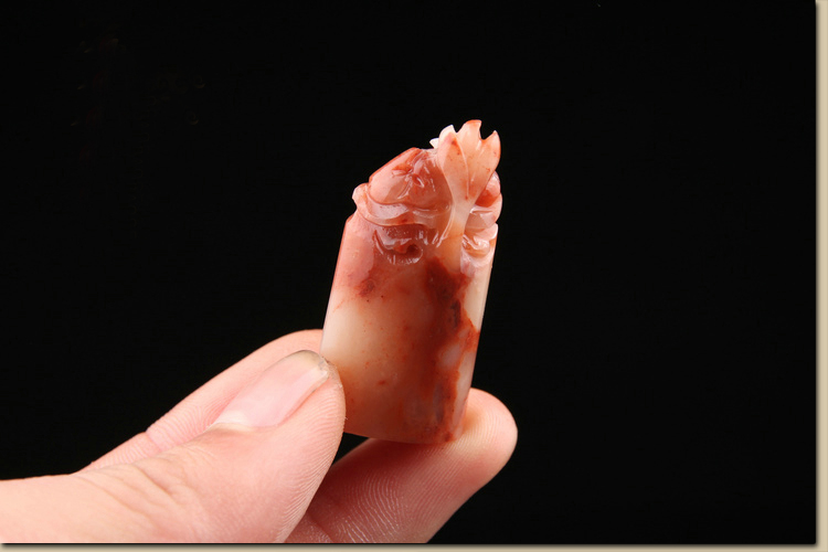 家佳樂(lè)文學(xué)壽山石芙蓉凍荷花印章