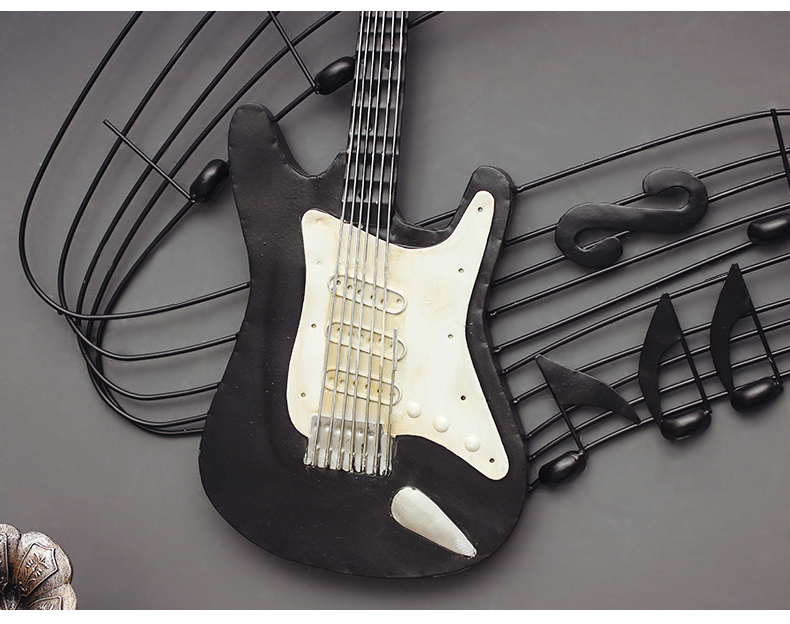 美式復(fù)古墻飾鐵藝樂(lè)器墻壁掛飾