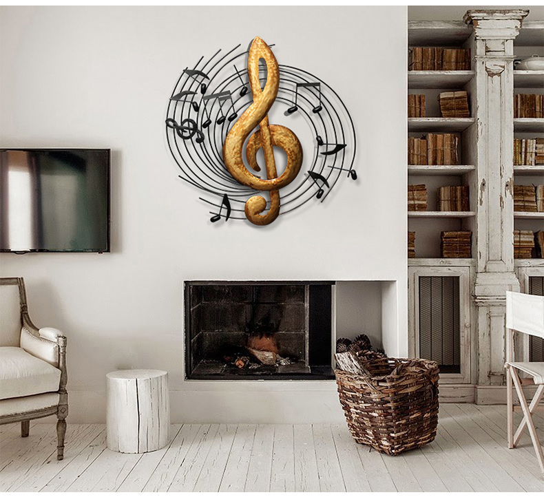 美式復(fù)古墻飾鐵藝樂(lè)器墻壁掛飾