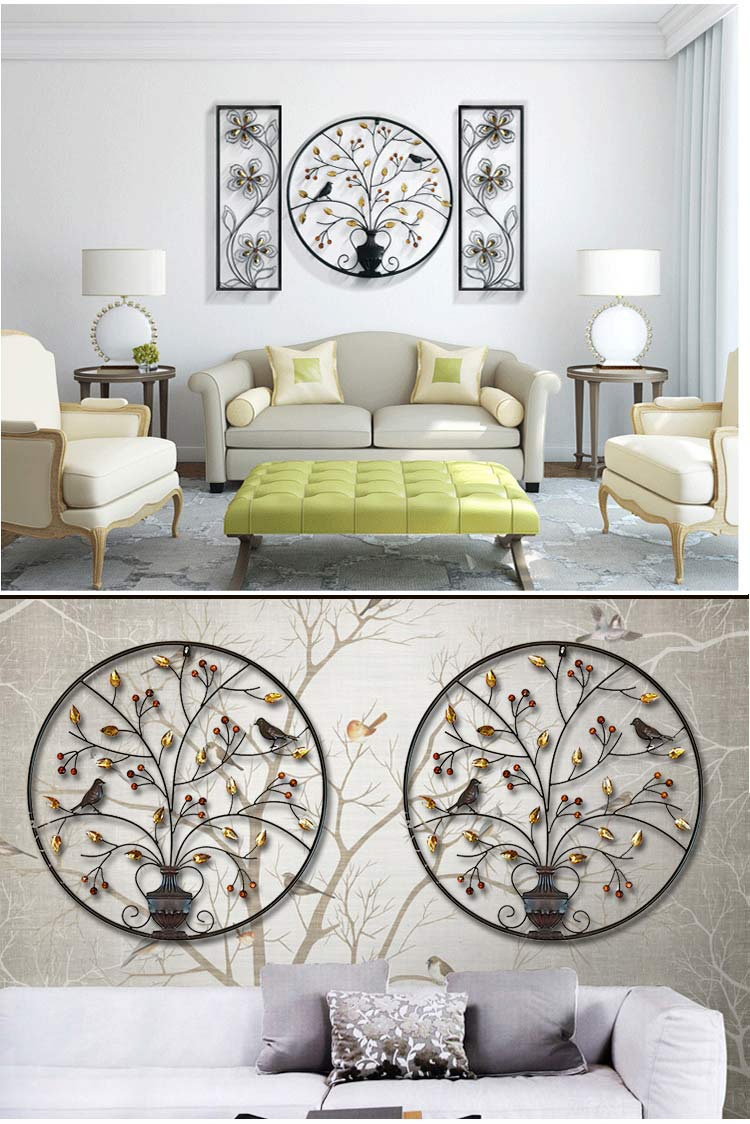 復(fù)古鐵藝發(fā)財(cái)樹(shù)墻面裝飾品壁飾