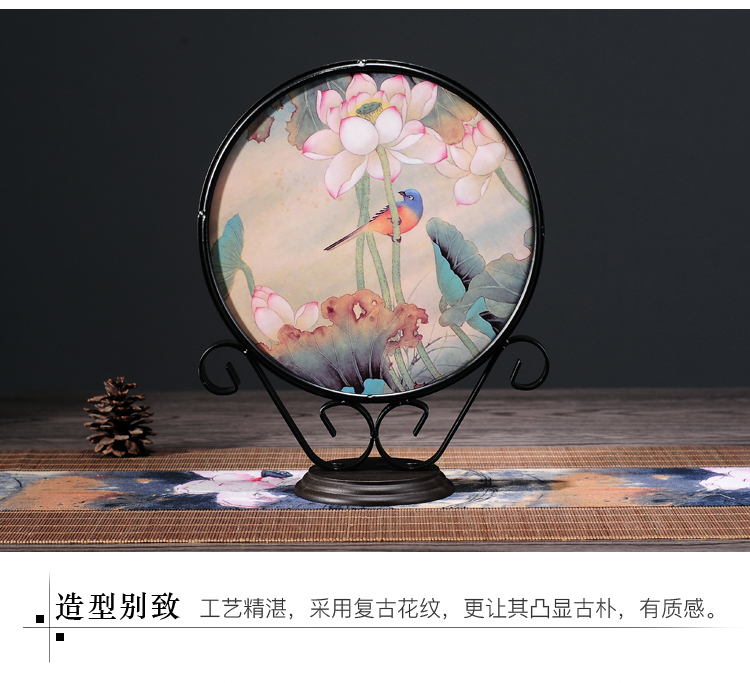 寓意招財(cái)?shù)募壹褬肺膶W(xué)禪意鐵藝工藝品擺件