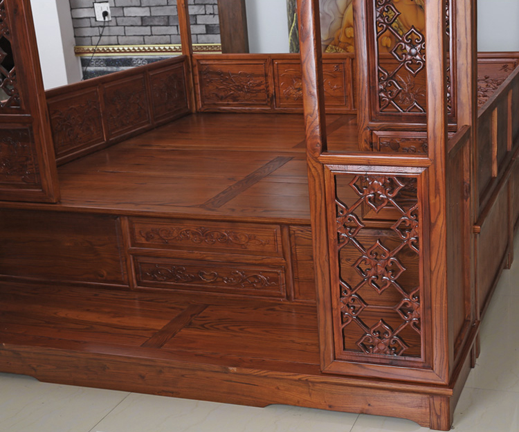 實木雕花架子床明清仿古中式雙人床