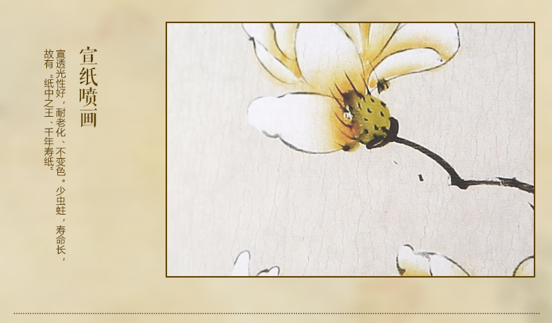 家佳樂文學(xué)圓形國畫花鳥元素中式吸頂燈