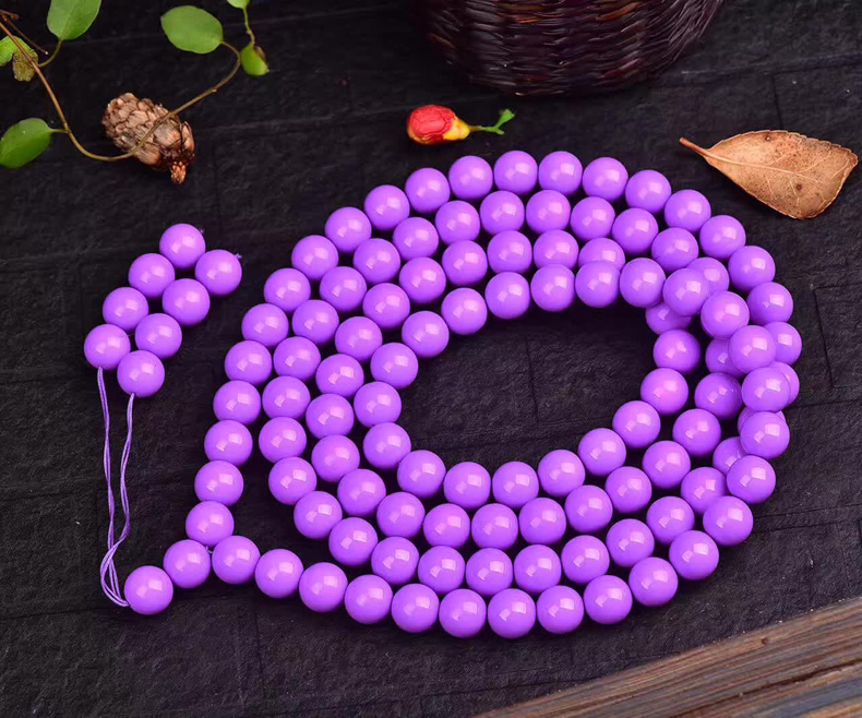 民族風(fēng)天然紫云母石手串