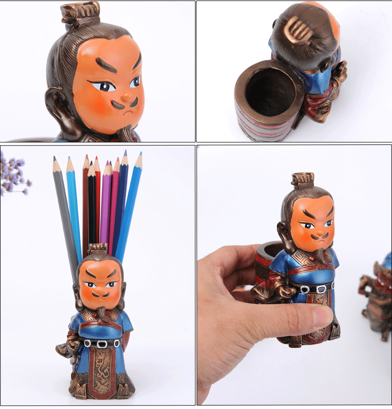 家佳樂(lè)文學(xué)特色三國(guó)人物公仔創(chuàng)意筆筒