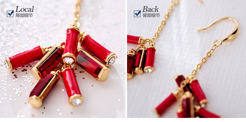 家佳樂文學(xué)施華洛世奇元素水晶春竹耳環(huán)