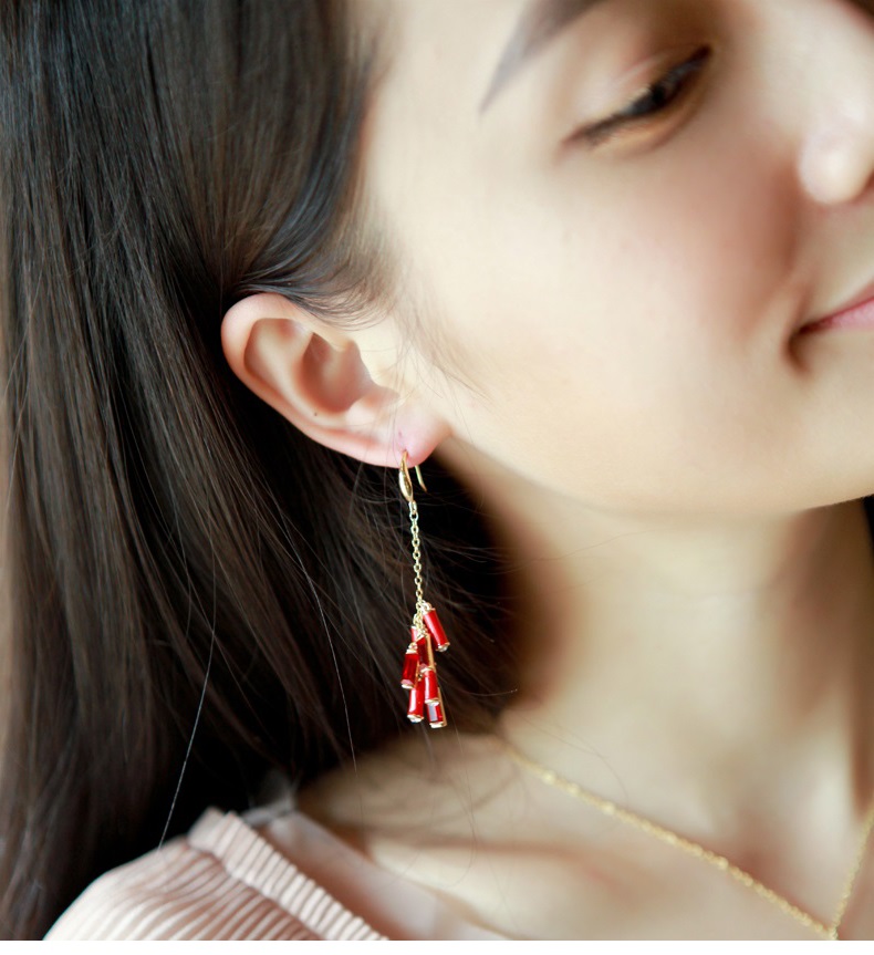 家佳樂文學(xué)施華洛世奇元素水晶春竹耳環(huán)