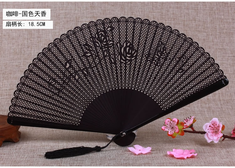 家佳樂(lè)文學(xué)復(fù)古迷你全竹高檔扇子鏤空