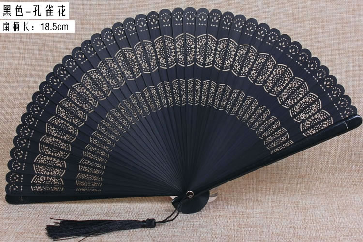 家佳樂(lè)文學(xué)復(fù)古迷你全竹高檔扇子鏤空
