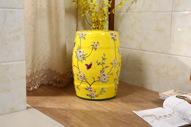 家佳樂文學新中式陶瓷凳子鼓凳鼓墩美式