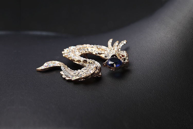 家佳樂(lè)文學(xué)十二生肖胸針動(dòng)物龍胸花別針