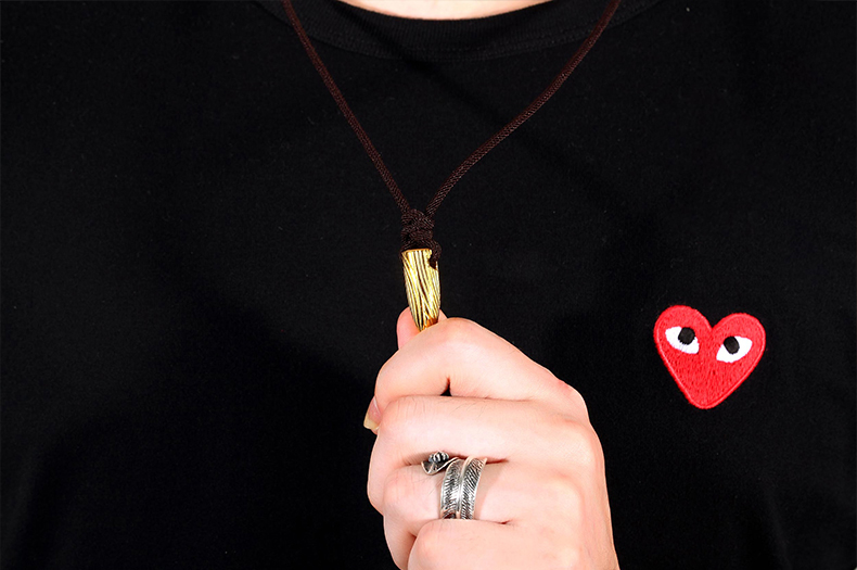 金子彈男女同款純金項鏈