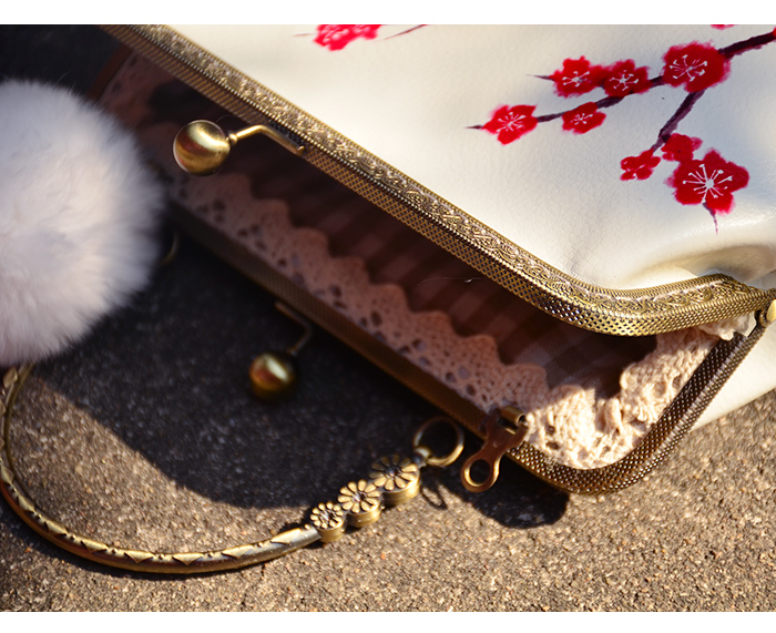 古風漢服紅色梅花小方包