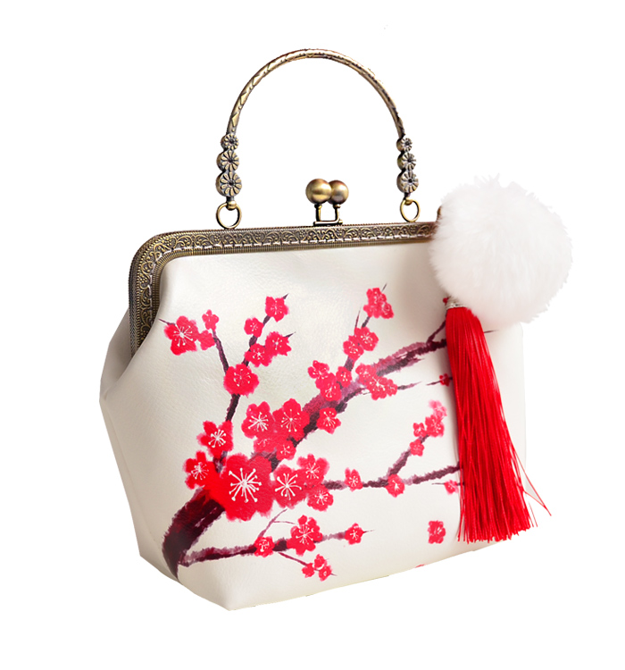古風漢服紅色梅花小方包