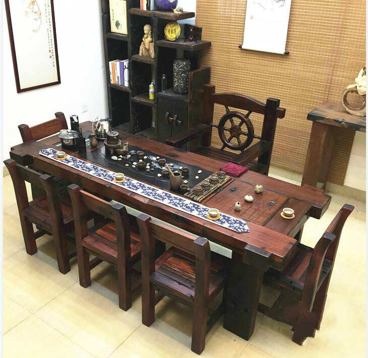 簡潔大氣中式茶桌，家佳樂文學(xué)簡約精致實用茶桌