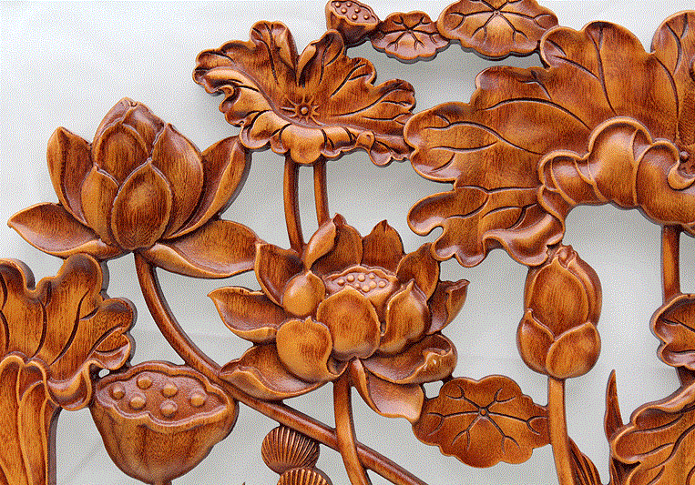 年年有余，精致香樟木創(chuàng)意木雕