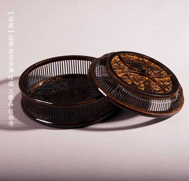 復(fù)古家佳樂(lè)文學(xué)手提籃子，精致手工竹編餐籃