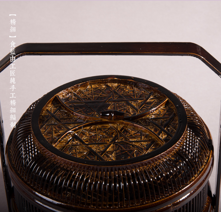 復(fù)古家佳樂(lè)文學(xué)手提籃子，精致手工竹編餐籃