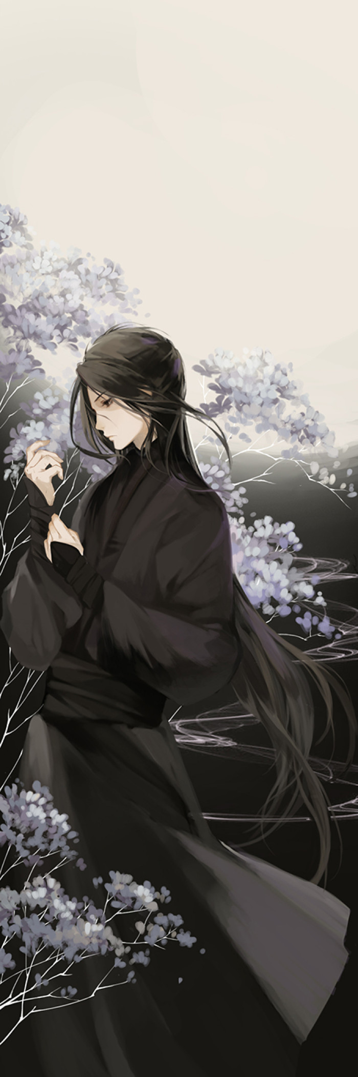 古風(fēng)唯美插畫，抽象細(xì)膩的手繪插畫