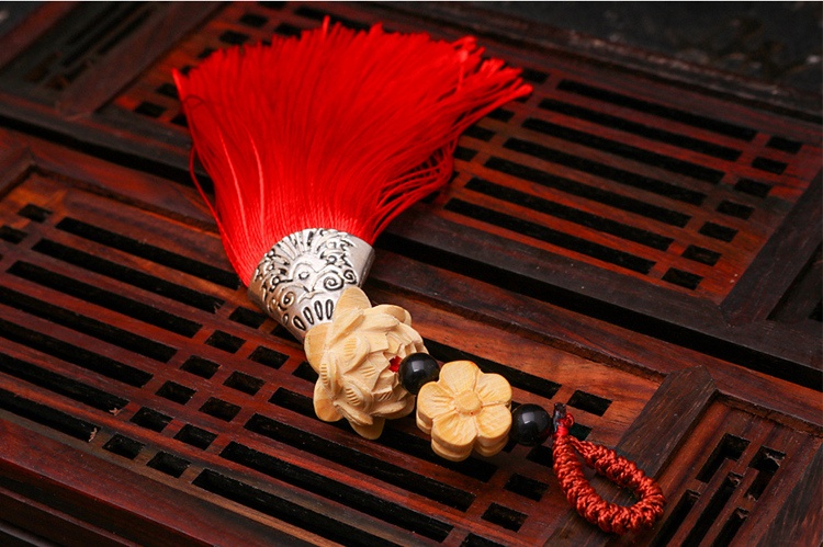 家佳樂文學(xué)流蘇木雕，年年有余細(xì)膩木雕