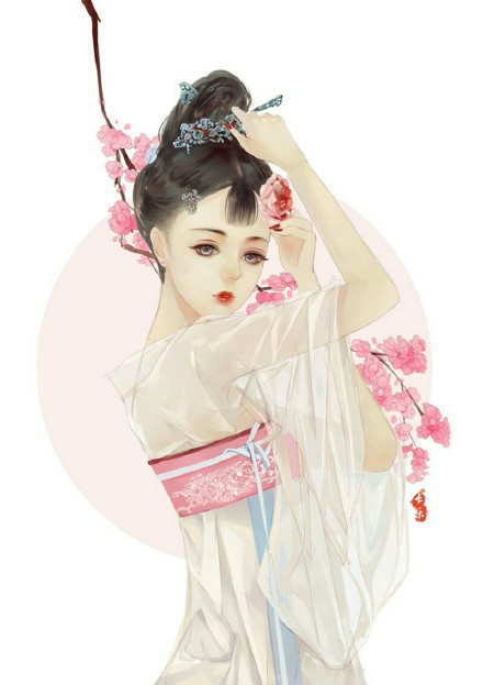 古典美女插畫，家佳樂文學(xué)手繪插畫