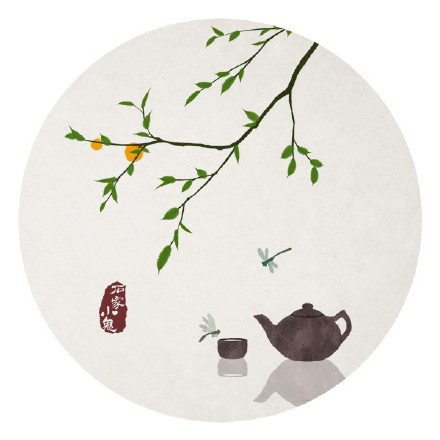 新春寓景插畫，家佳樂文學(xué)手繪插畫