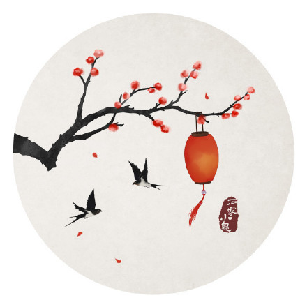 新春寓景插畫，家佳樂文學(xué)手繪插畫