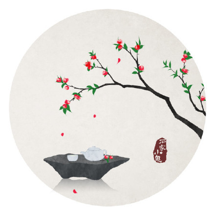 新春寓景插畫，家佳樂文學(xué)手繪插畫