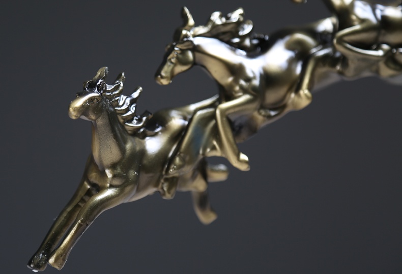 萬馬奔騰工藝品，家佳樂文學(xué)馬到成功擺飾