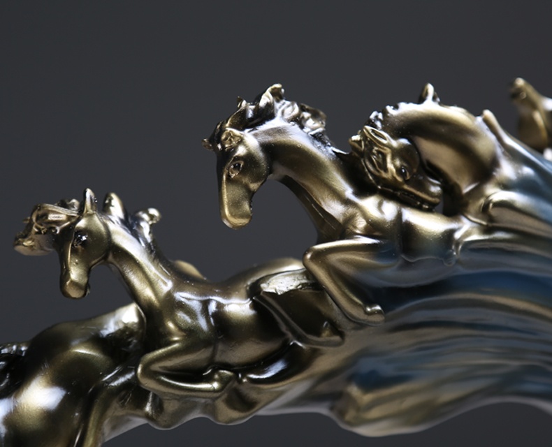 萬馬奔騰工藝品，家佳樂文學(xué)馬到成功擺飾