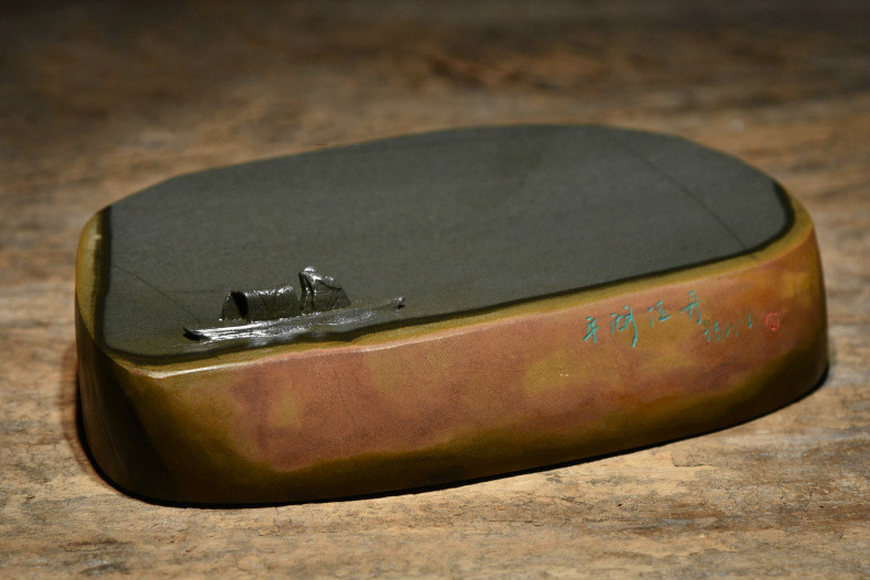 金皮籽簡樸硯臺，自然意境中國硯臺