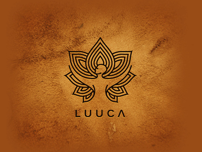 圣潔精簡蓮花logo，精品個性蓮花logo設計