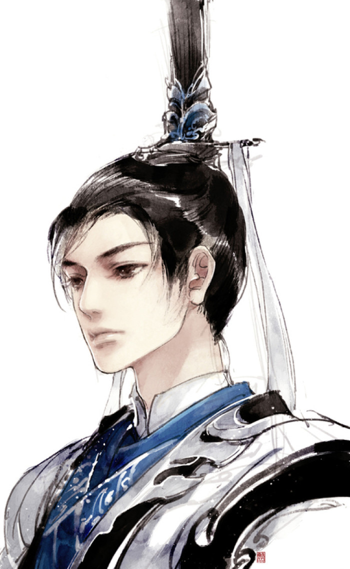 唯美人物插畫，詩意家佳樂文學手繪插畫