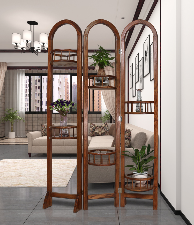 簡約花藝雅韻屏風，百搭中式屏風