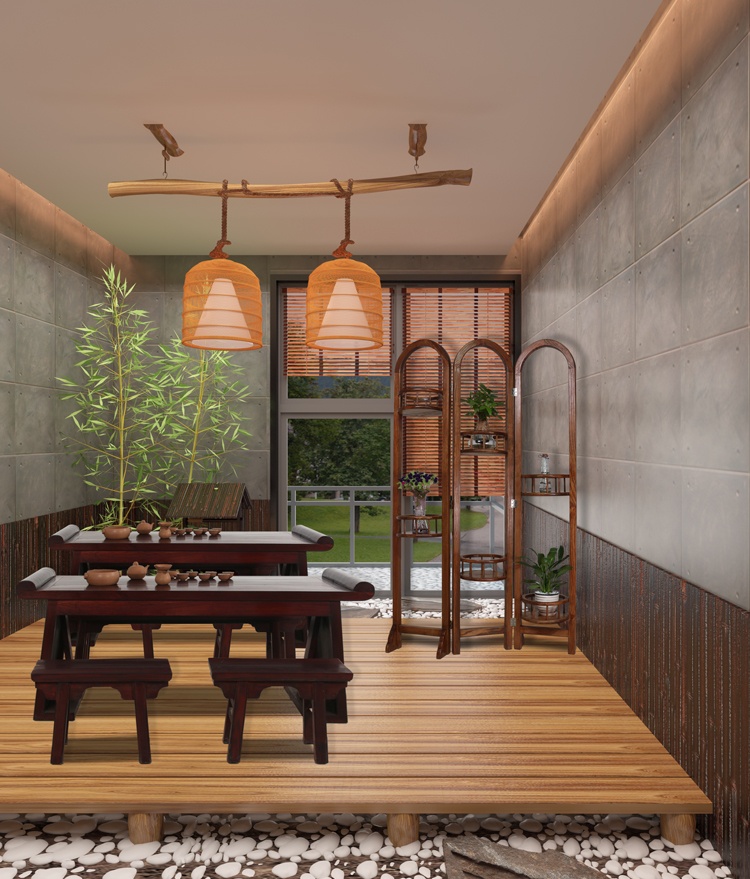 簡約花藝雅韻屏風，百搭中式屏風