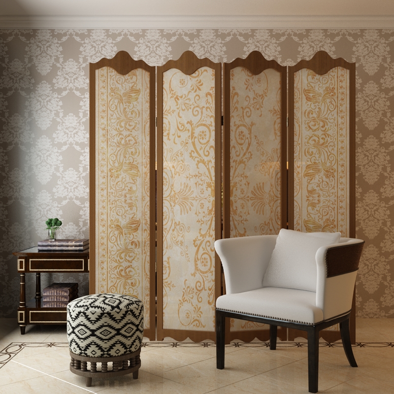 歐式簡(jiǎn)約屏風(fēng)，簡(jiǎn)約布藝屏風(fēng)