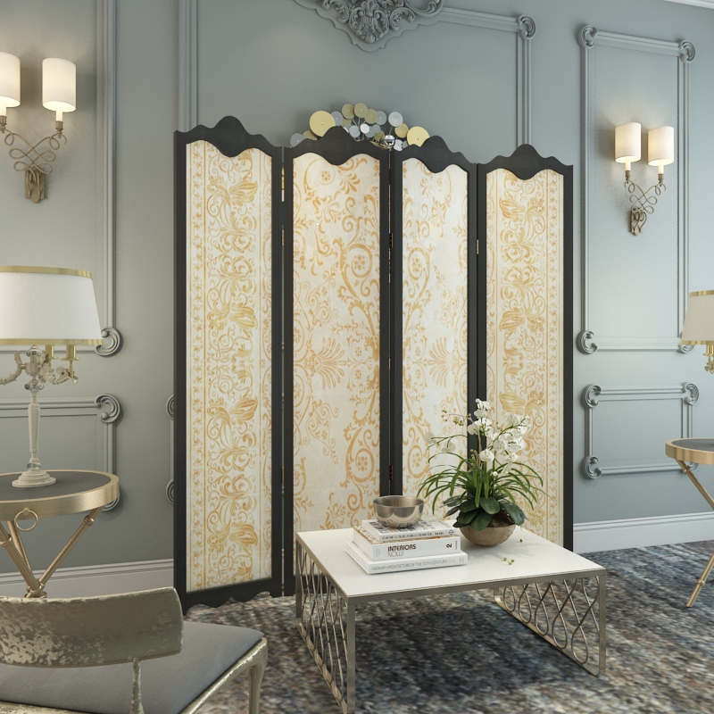 歐式簡(jiǎn)約屏風(fēng)，簡(jiǎn)約布藝屏風(fēng)