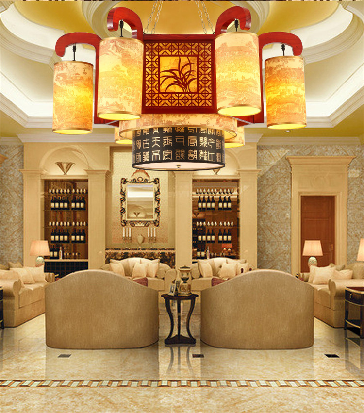 水墨國(guó)畫(huà)典雅燈具，精致雅韻燈具設(shè)計(jì)