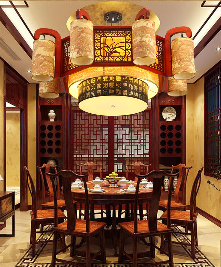 水墨國(guó)畫(huà)典雅燈具，精致雅韻燈具設(shè)計(jì)